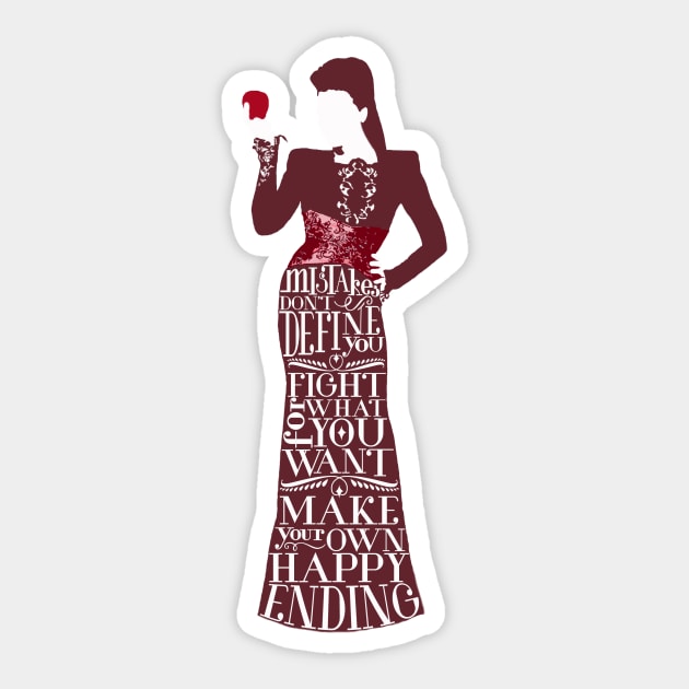 Make Your Own Happy Ending Evil Queen Sticker by jabberdashery